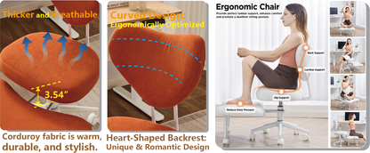 Meditation chair, an ergonomic cross-legged seating chair with lumbar support and a height-adjustable seat cushion, ideal for people engaged in high-intensity office work. ORANGE image 2