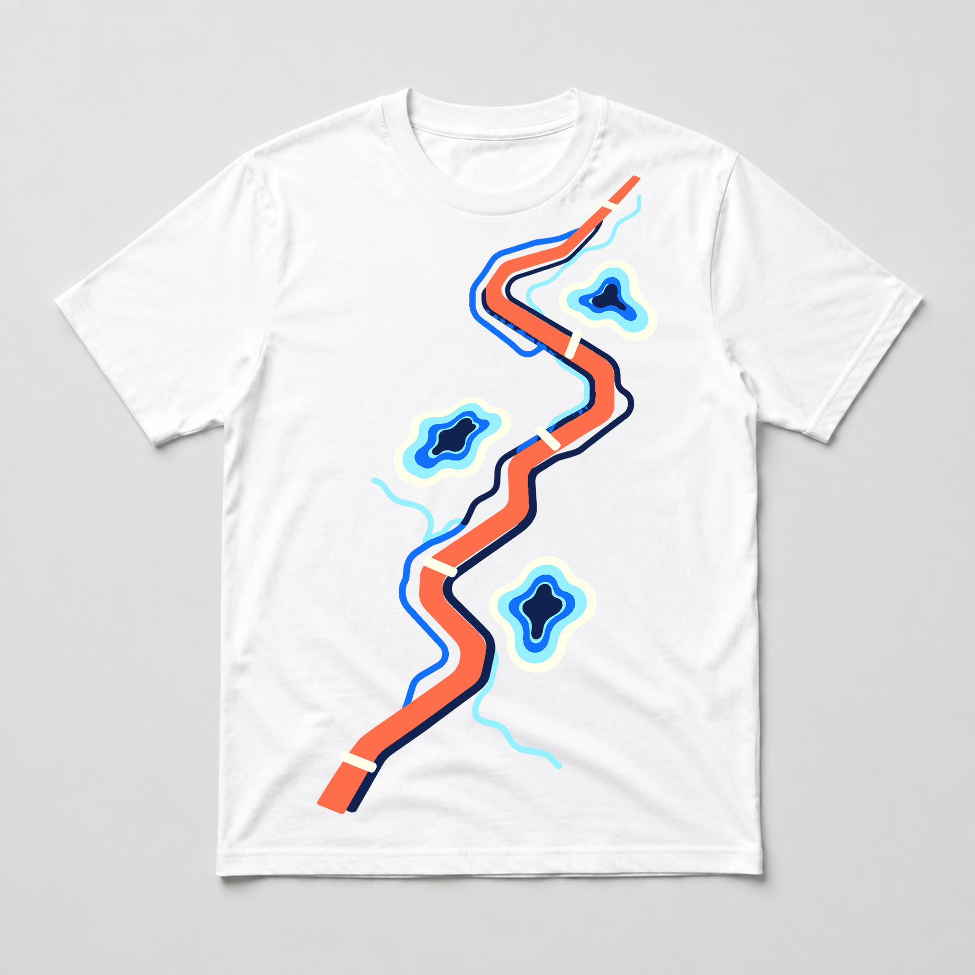 Shared Route Memory Running Graphic T-Shirt - POD-20260809-134_white_front_mockup