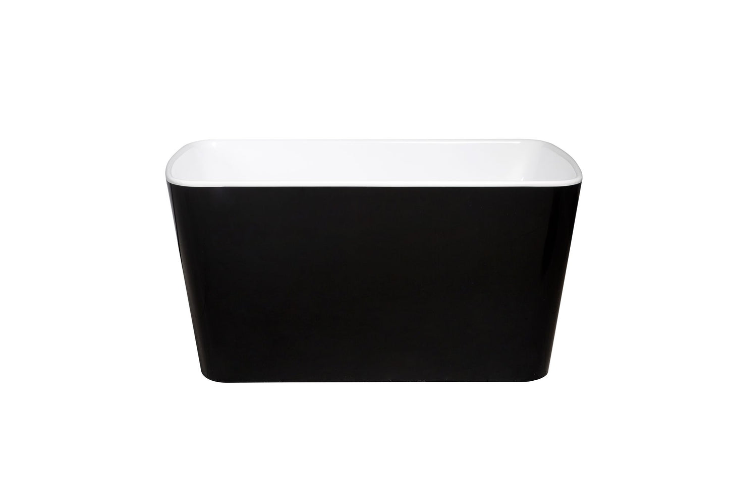 49'' x 28'' Acrylic Freestanding Soaking Bathtub, Square-shape Japanese Soaking Hot Tub, Sit-In Design with Chrome Overf image 12