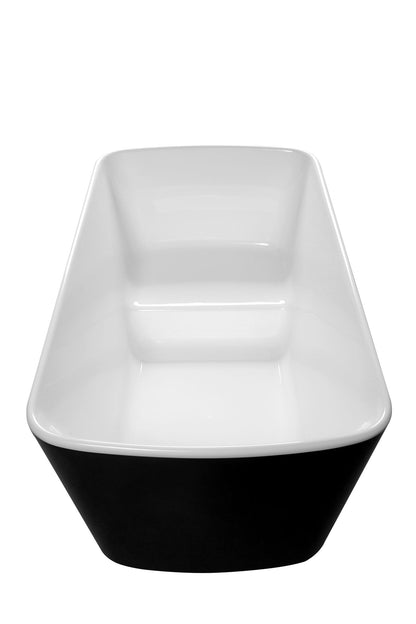 49'' x 28'' Acrylic Freestanding Soaking Bathtub, Square-shape Japanese Soaking Hot Tub, Sit-In Design with Chrome Overf image 9