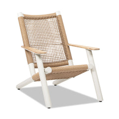 Atlas Adirondack Outdoor Lounge Chair Natural Beige All Weather Wicker