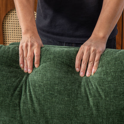 82.68" Wide Extra-large Double-seater Sofa, Chenille Upholstered, With Two Armrest Pillows And Two Backrest Pillows, Suitable For Bedrooms, Living Rooms, And Window Seating.Green image 9