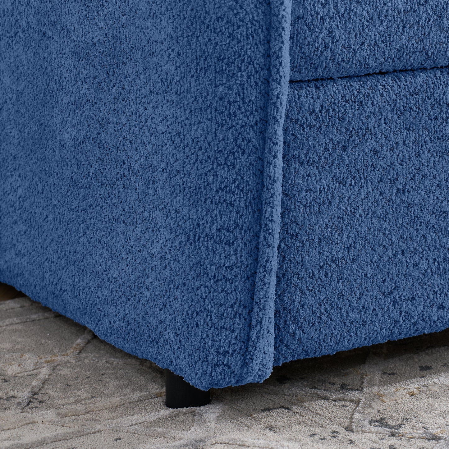 Daybed with Twin Size Pop-up Trundle Upholstered Tufted Sofa Bed, Twin Size, Boucle Fabric (83"x43"x29.5") image 8