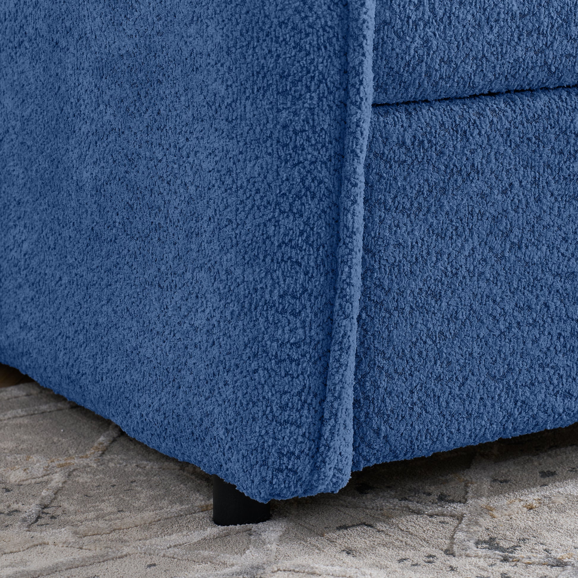 Daybed with Twin Size Pop-up Trundle Upholstered Tufted Sofa Bed, Twin Size, Boucle Fabric (83"x43"x29.5") image 8