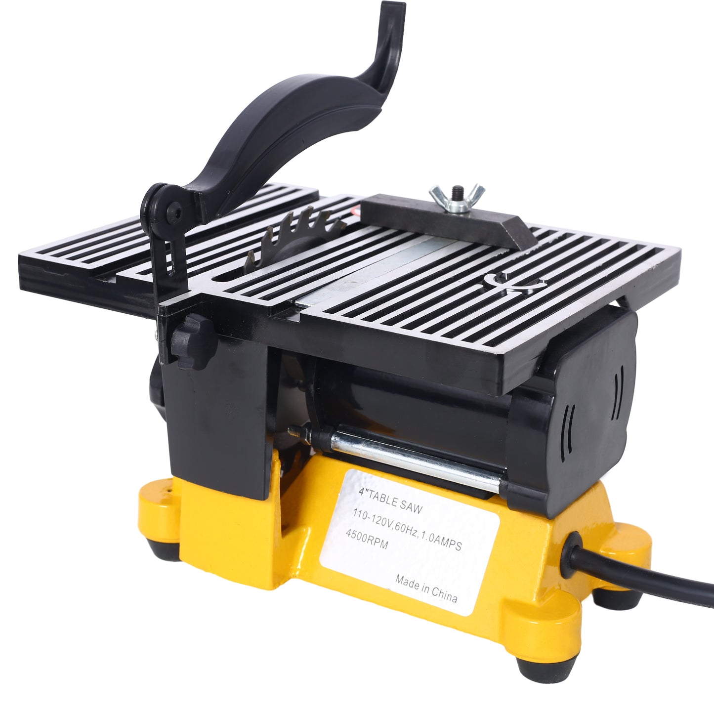 4" 90W Mini Table Saw Top Cut Off Miter Saw Multifunctional Desktop Saws w/ 3 Blades for Precision Cut Metal Wood Frame Molding image 5