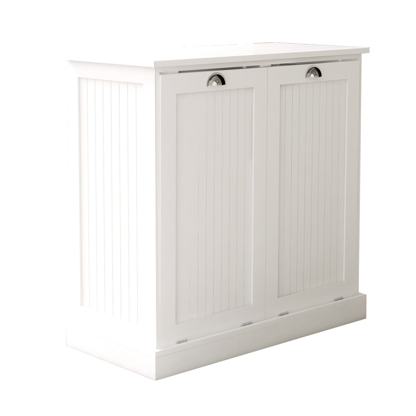 Two-Compartment Tilt-Out Laundry Sorter Cabinet-White image 7