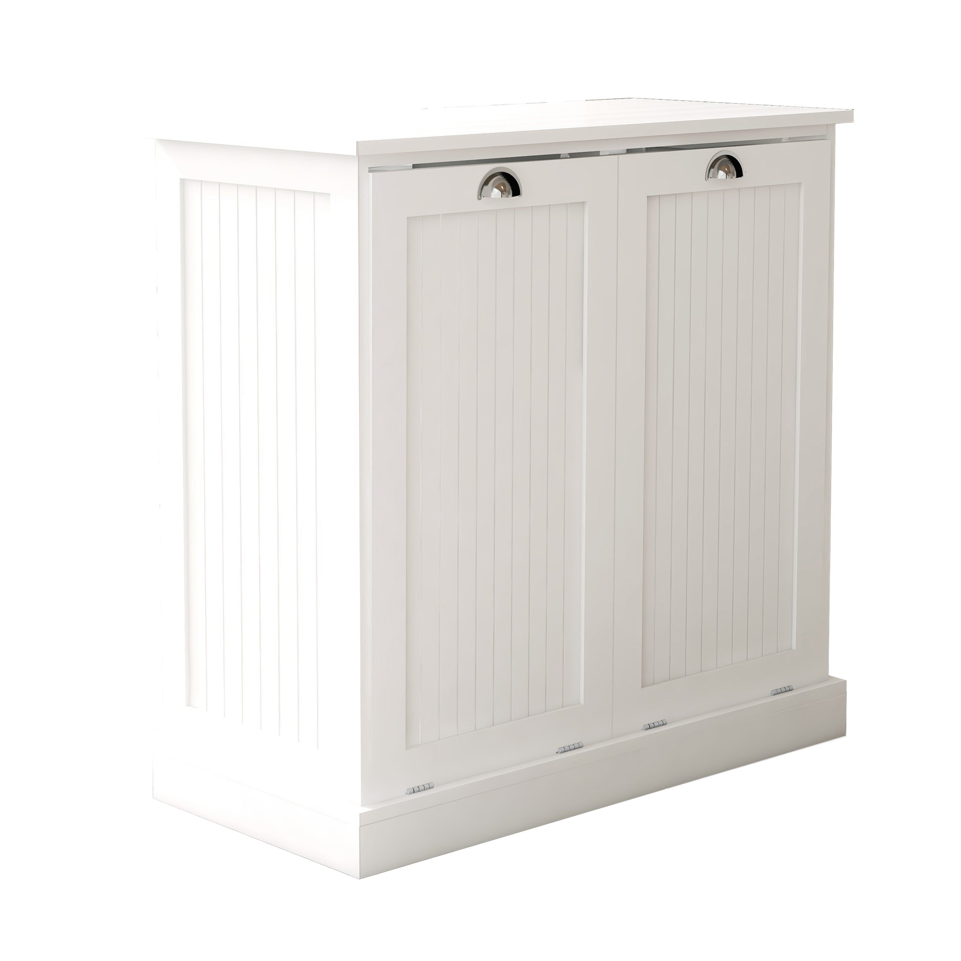 Two-Compartment Tilt-Out Laundry Sorter Cabinet-White image 7