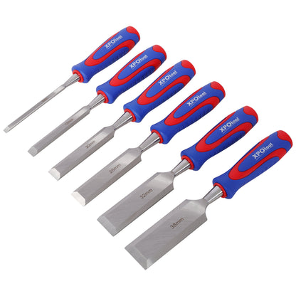 10Pcs Premium Wood Chisel Set – Includes 6Pcs Wood Chisels, 1 Honing Guide, 1 Sharpening Stone & 2 Carpenter Pencils, Heat-Treated Cr-V Alloy Steel Blades image 2