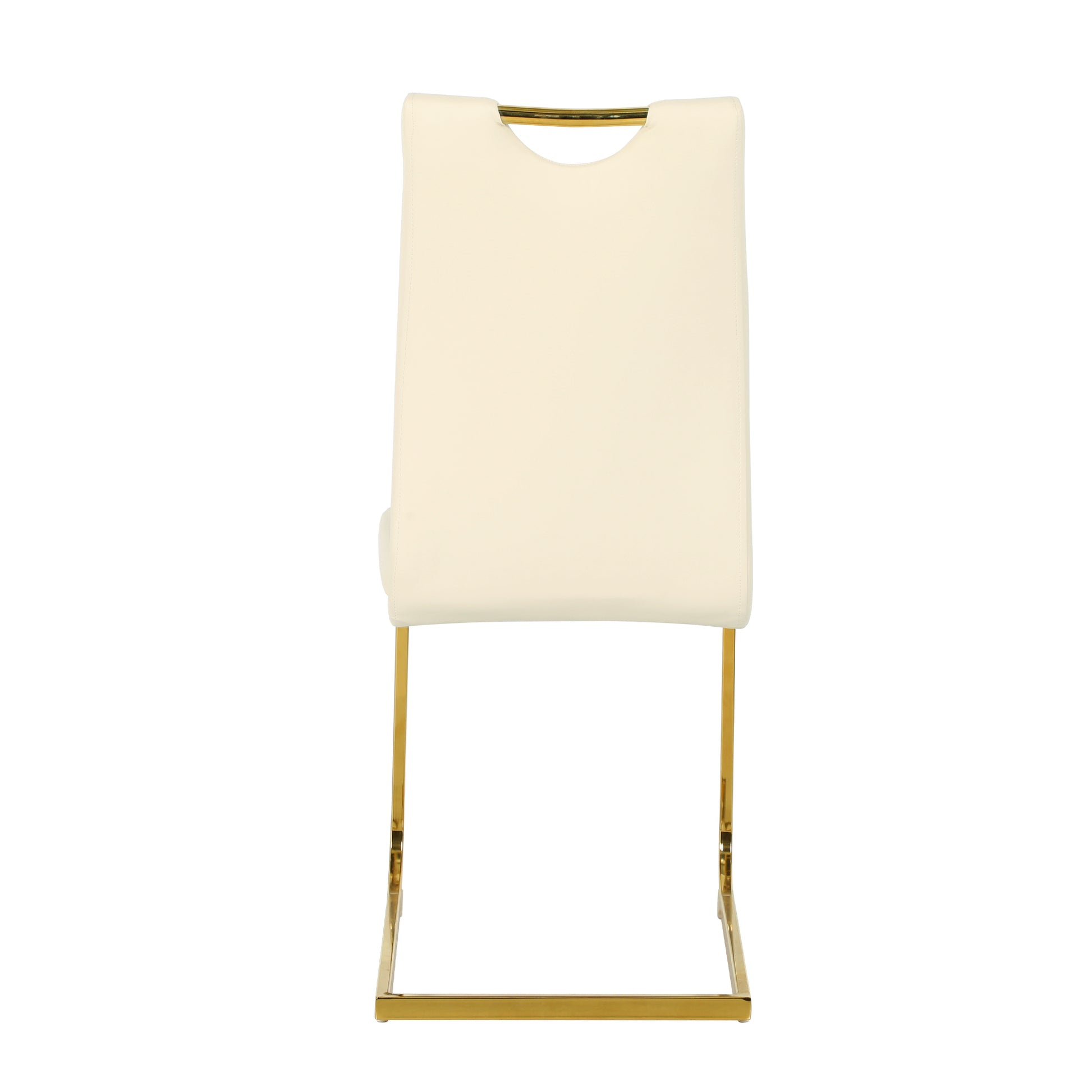 Modern PU dining chair Living room chair Upholstered chair, gold metal chair leg design, kitchen, living room, bedroom, dining room side chair (Set of 4) image 7