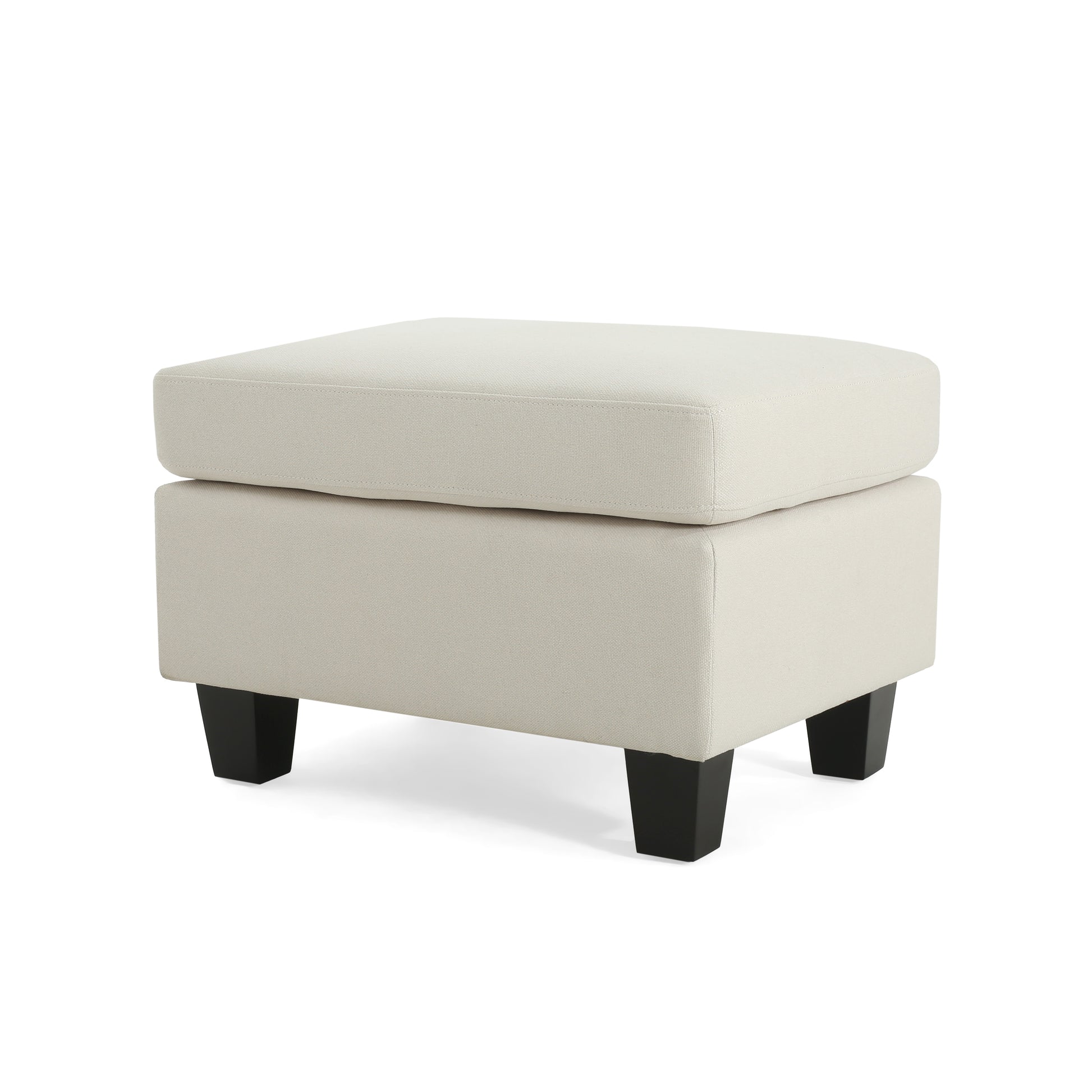 Upholstered Ottoman, Beige image 5