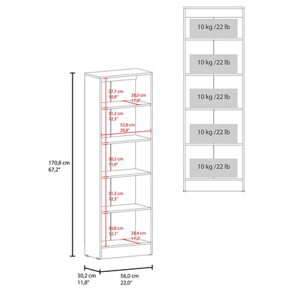 Thommy Valmere Multystorage Pantry Cabinet – Modern 5-Shelf Storage Organizer Bookcase for Living Room & Home Office image 8
