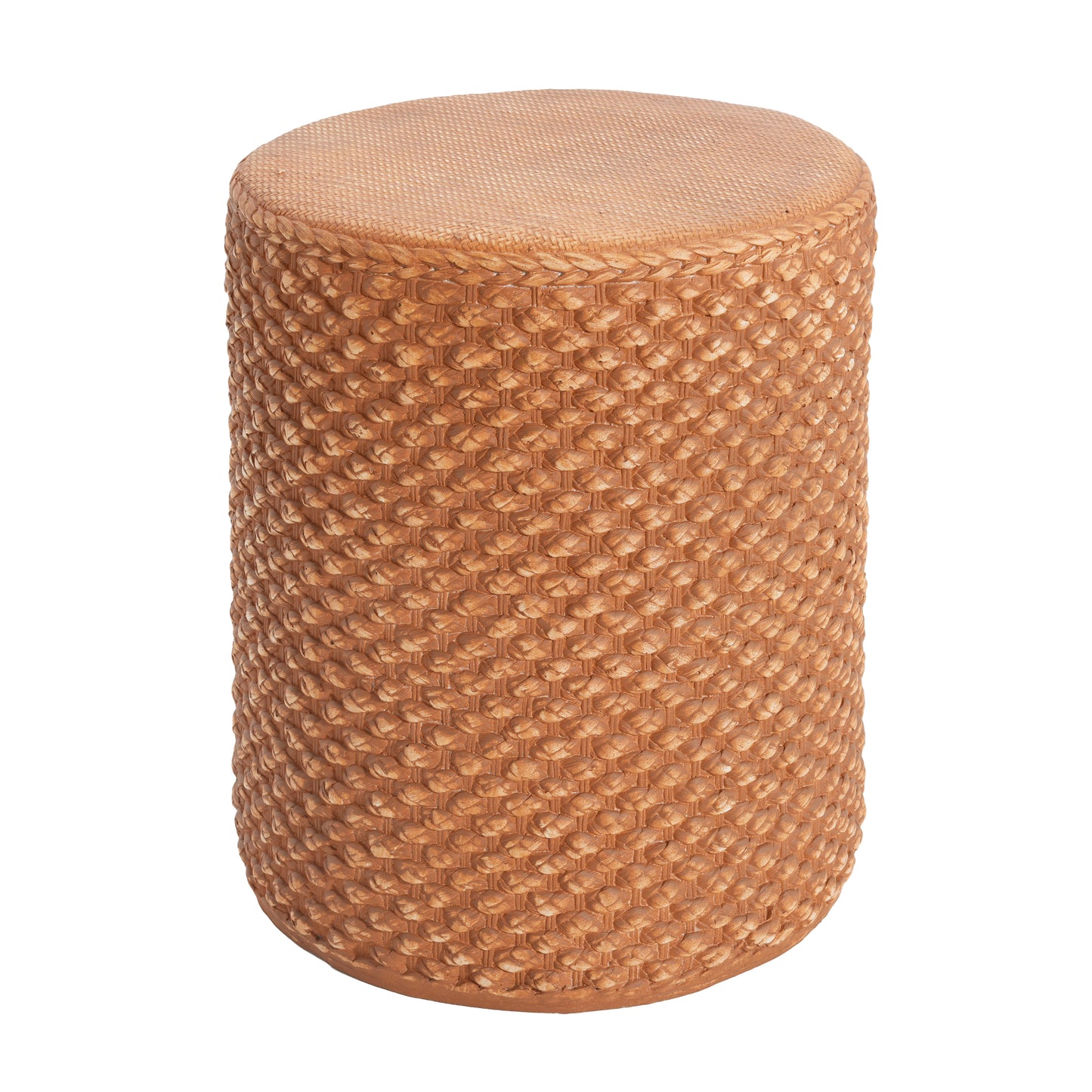 Evie Outdoor Patio Round MGO Side Table, Brown image 8