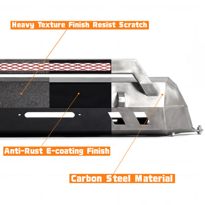 Steel Front Bumper Fit For 2016-2023 Toyota Tacoma (Excluding Tacoma TRD/ Tacoma TRD Sport Excludes winch and D-ring) image 6
