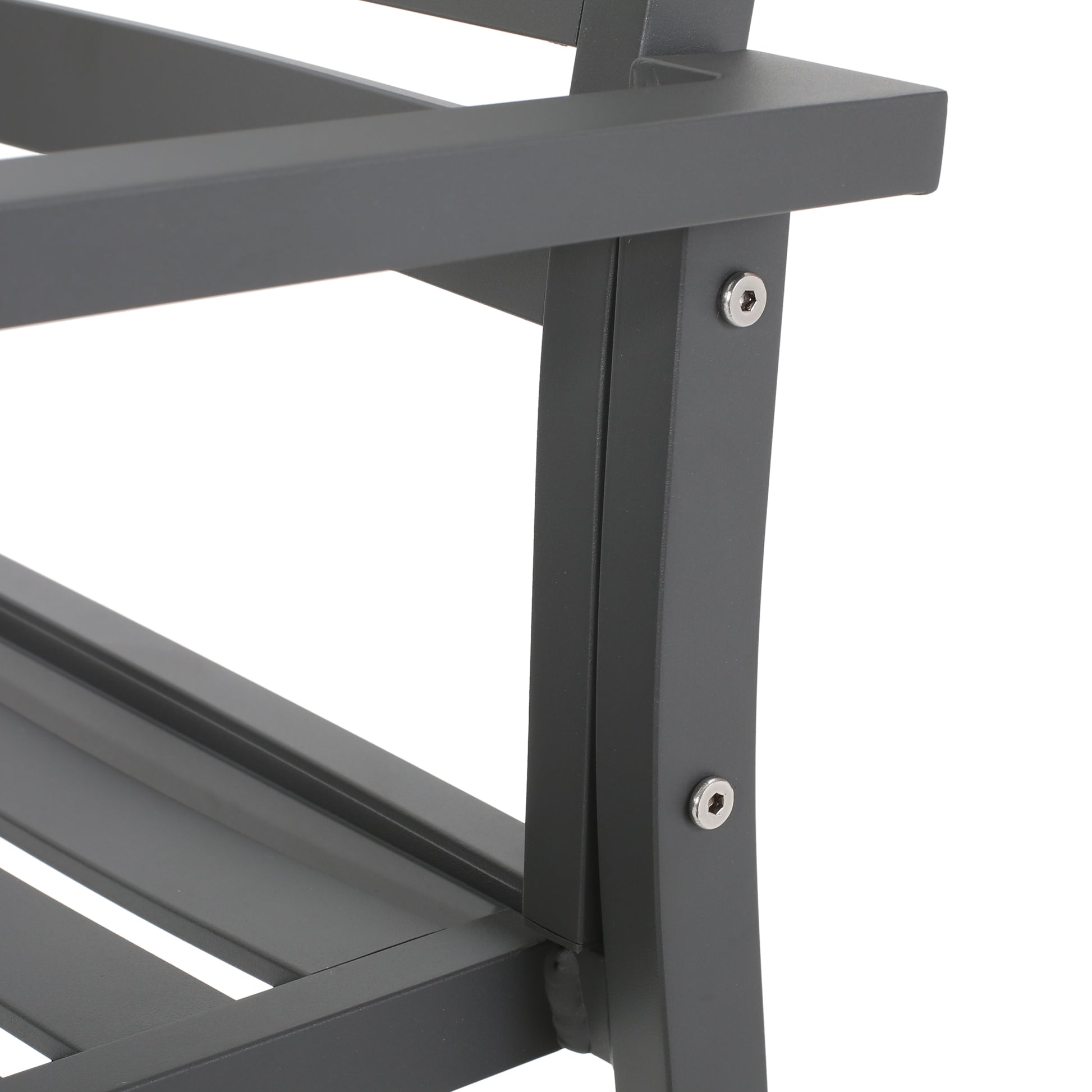 Outdoor Modern Aluminum Dining Chair (Set of 2), Gun Metal Gray image 12