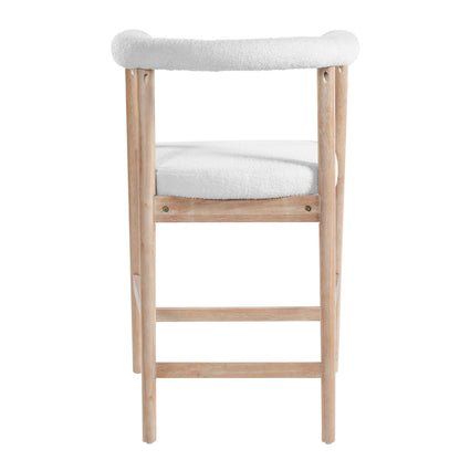 25'' Seat Height Bar Stools with Back, Comfortable Counter Stools for Kitchen Island/Dining Room, Set of 2 image 9