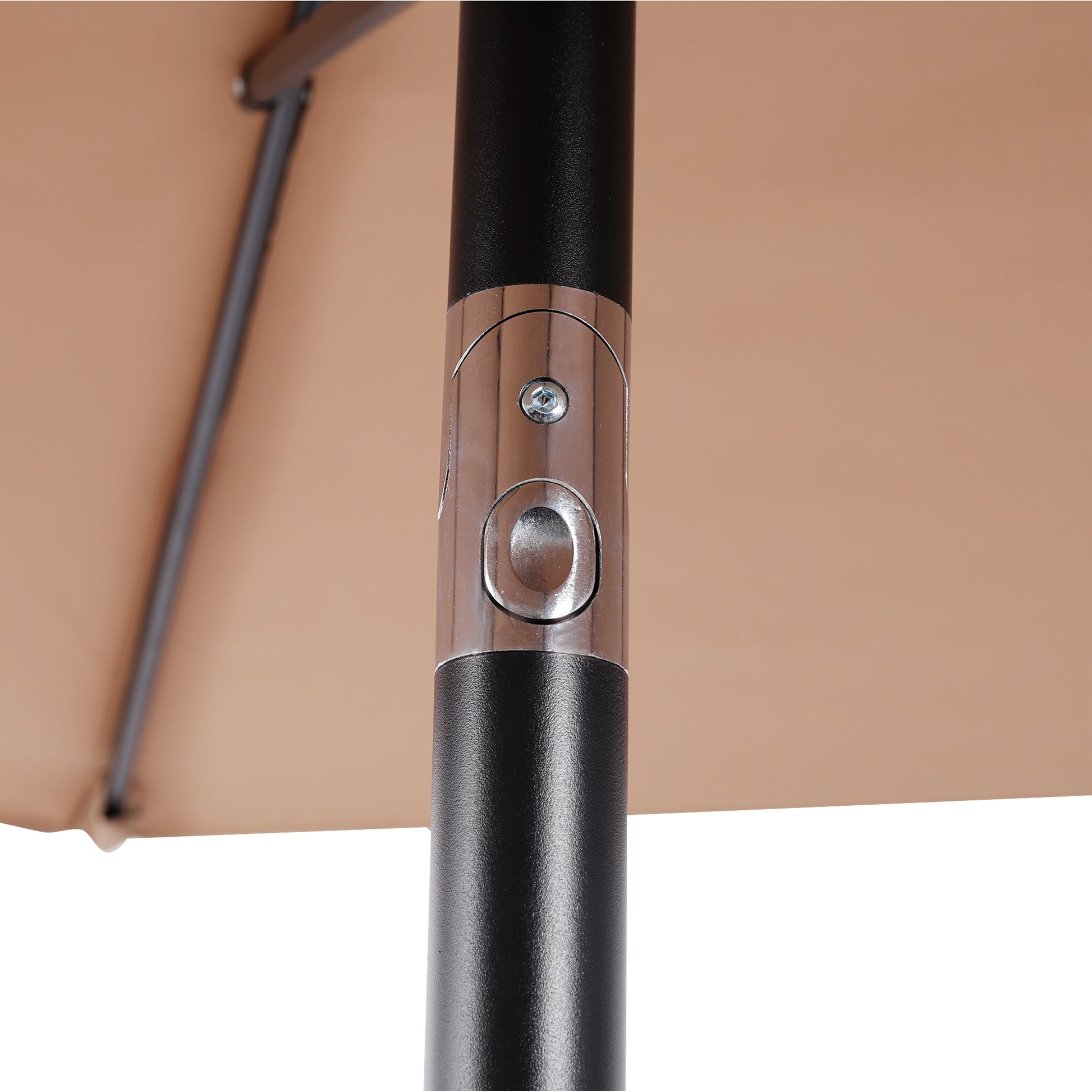 7.5 FT Patio Umbrella, Outdoor Market Yard Umbrella, Sun Shade Umbrella with Push Button Tilt and Crank Mechanism for Garden, Deck, Pool and Backyard, Not Include Umbrella Base, Brown image 5