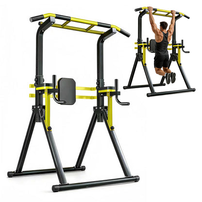 Power Tower Pull Up Bar Station, 10-Level Adjustable Height Dip Station, Heavy-duty Frame Structure,Multi-Functional Home Gym Strength Training Equipment image 1