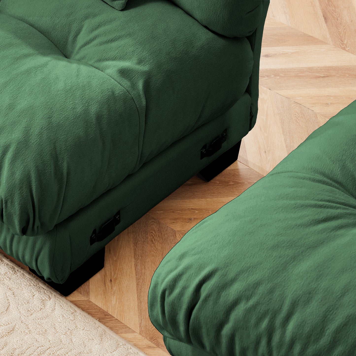 27 Sofa LSF W/2 pillows -Green image 7
