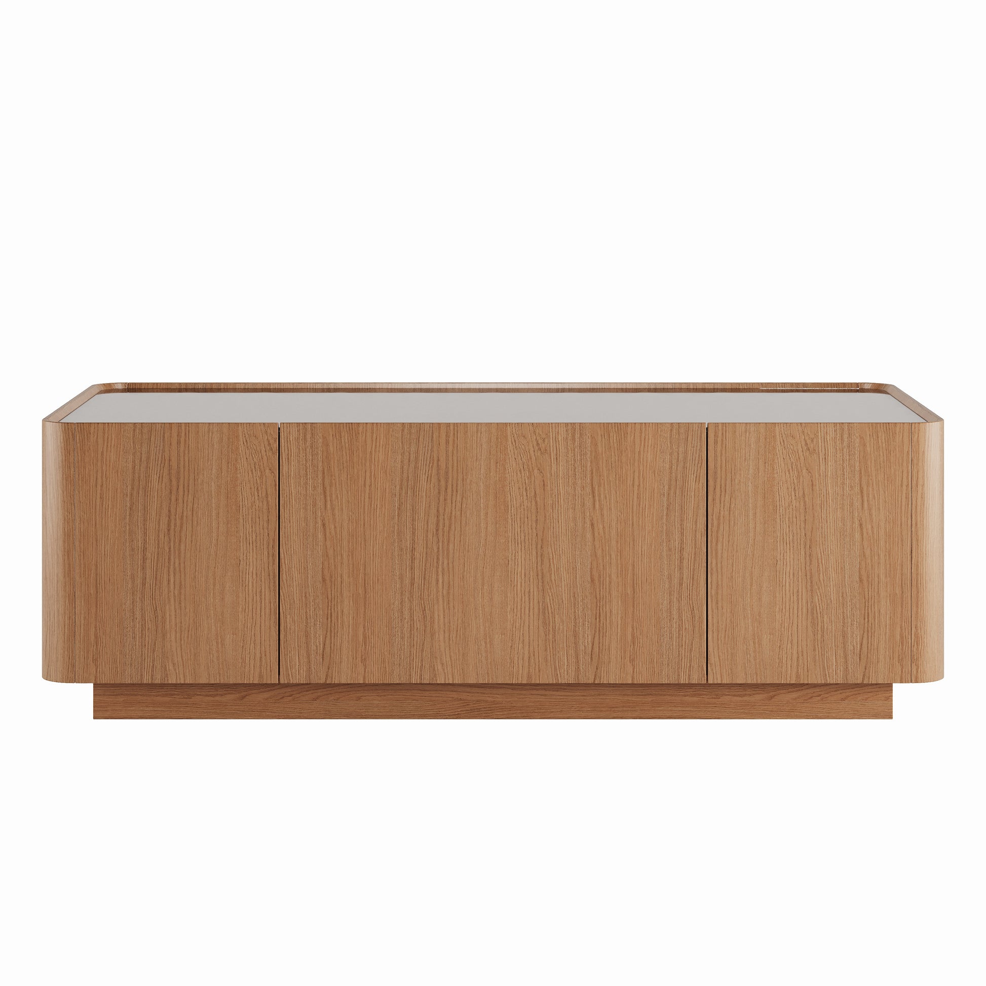 46.8" Mid-Century Modern Glass Top Coffee Table,Rectangular Center Table with Hidden Storage Drawers for Living Room,Contemporary Storage Coffee Table with Stable Base for Apartment Home(Light Walnut) image 8