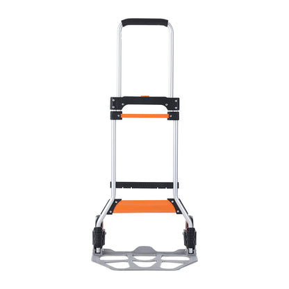 Folding Hand Truck, 275 lbs Load Capacity, Aluminum Portable Cart, Convertible Hand Truck and Dolly with Telescoping Handle and PP+TPR Wheels, Ultra Lightweight Super Strong for Moving Warehouse image 3