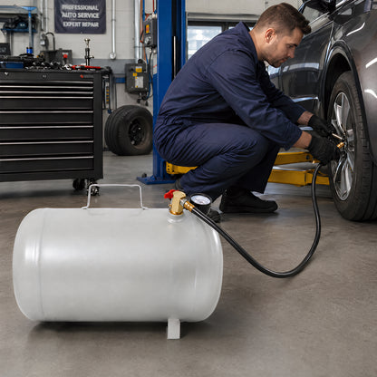 Portable 5 Gallon Aluminum Air Tank, Lightweight Durable Air Compressor Tank with Pressure Gauge, Safety Valve and 47 Inch Hose for Easy Tool Connection image 10
