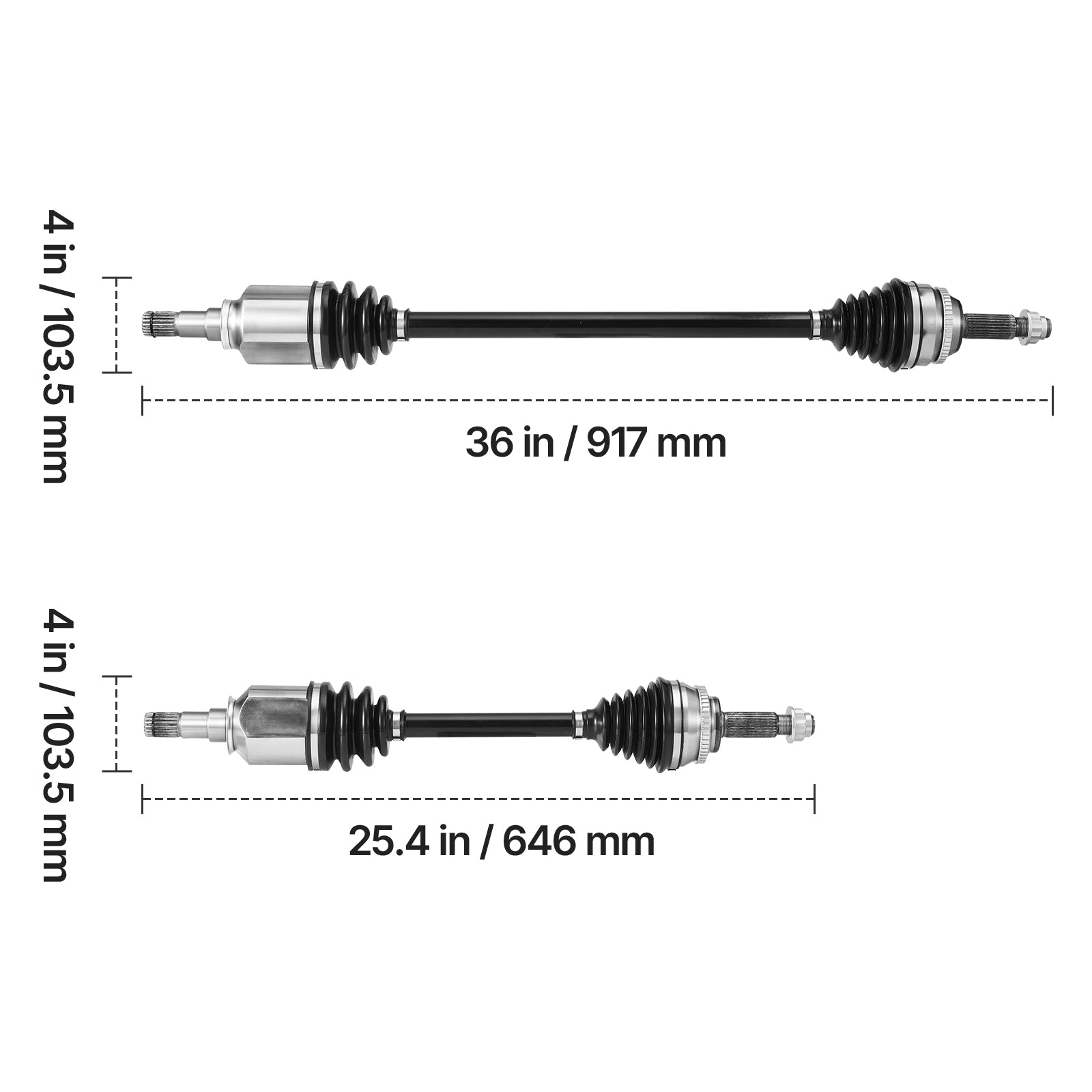 CV Axle Shaft Assembly, 2 Pieces Front Left & Right (Driver and Passenger Side), Automotive Replacement CV Joint Axles Pair Compatible with 2009-2018 Toyota Corolla, Alloy Steel & Carbon Steel image 8
