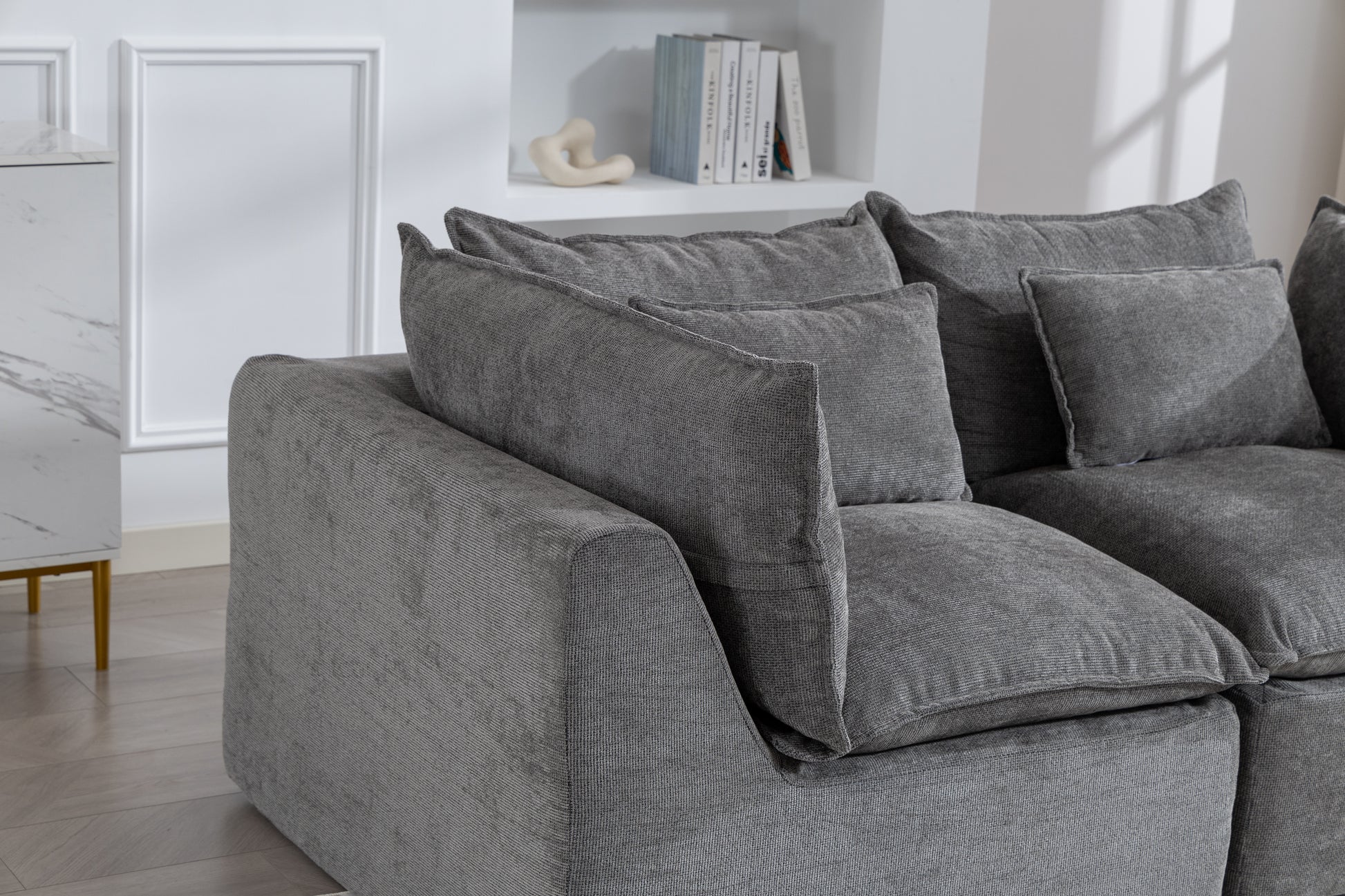 74.8" Width Cloud Couch Oversized Modular Sectional Sofa True Relax Comfy Couches Wide&Deep Seat Sofas for Living Room Furniture Sets, 2Seat image 3