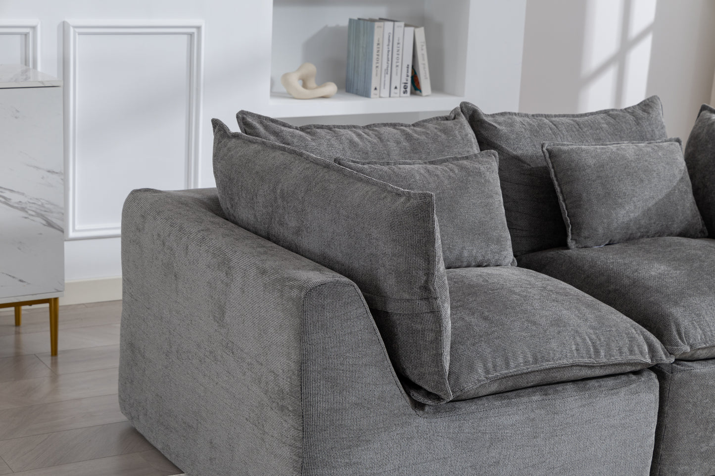 74.8" Width Cloud Couch Oversized Modular Sectional Sofa True Relax Comfy Couches Wide&Deep Seat Sofas for Living Room Furniture Sets, 2Seat image 3