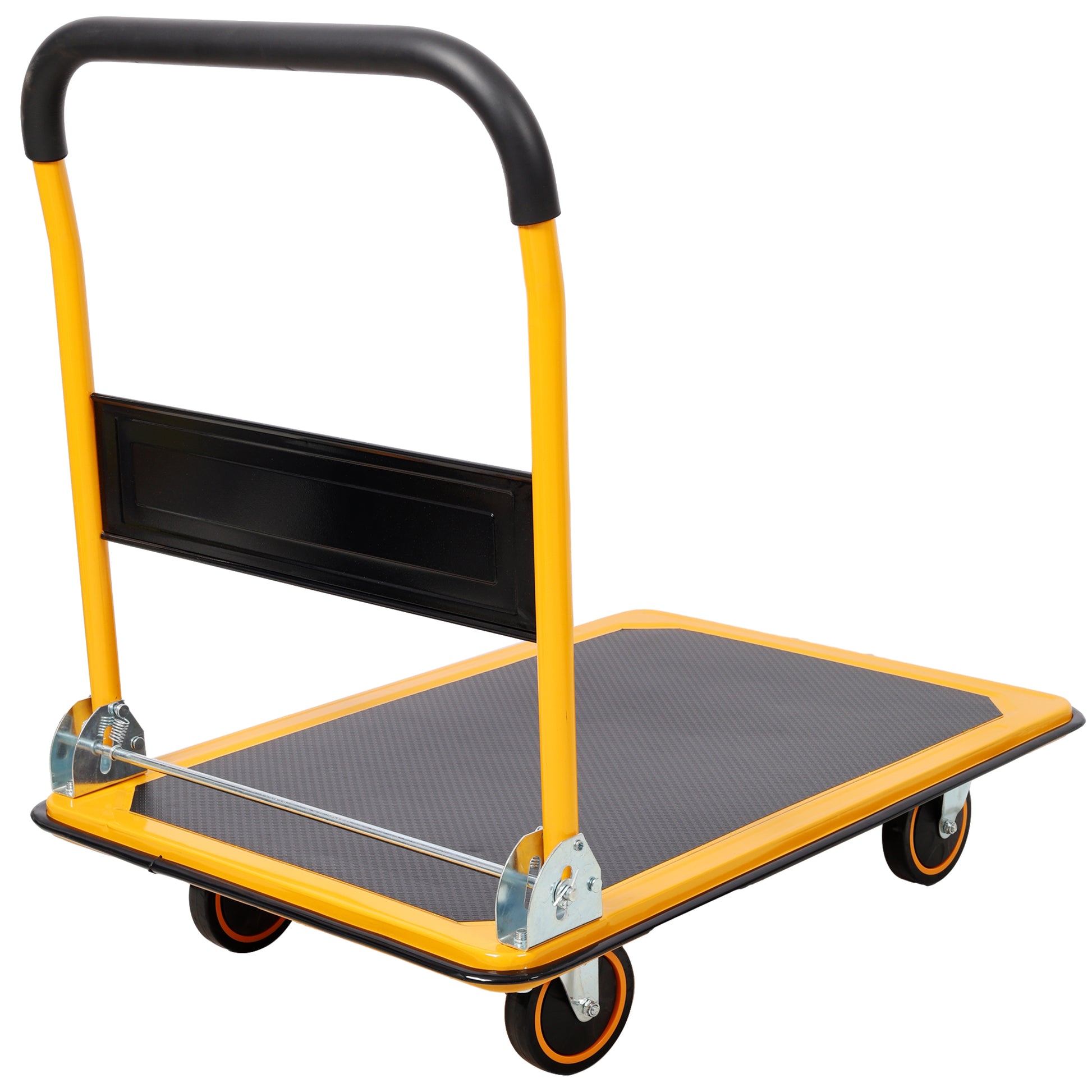 Foldable Platform Truck Push Dolly 660 lb. Weight Capacity Black and Yellow image 3