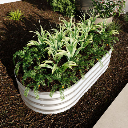 2Pcs 4x2x1ft Raised Garden Bed Kit, Galvanized Planter Raised Garden Beds for Outdoor for Vegetables,Flowers &Herbs, Heavy Duty, Rust-Resistant, Easy Assembly image 4