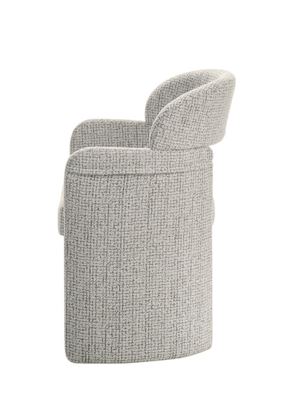 Kyree Ivory & Grey Chenille Arm Chair (Set of 2) image 8