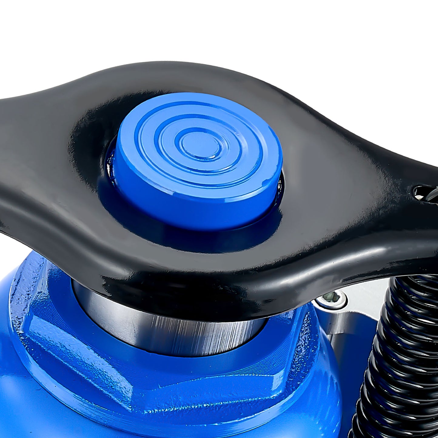 Air Hydraulic Bottle Jack, 32 Ton (70546.9 lbs) Capacity, 10-16.3 Inch Lifting Range, Pneumatic/Manual Heavy Duty Welded Bottle Jack with Pump for Car, SUV, Pickup, Truck, RV, Auto Repair, Blue image 8