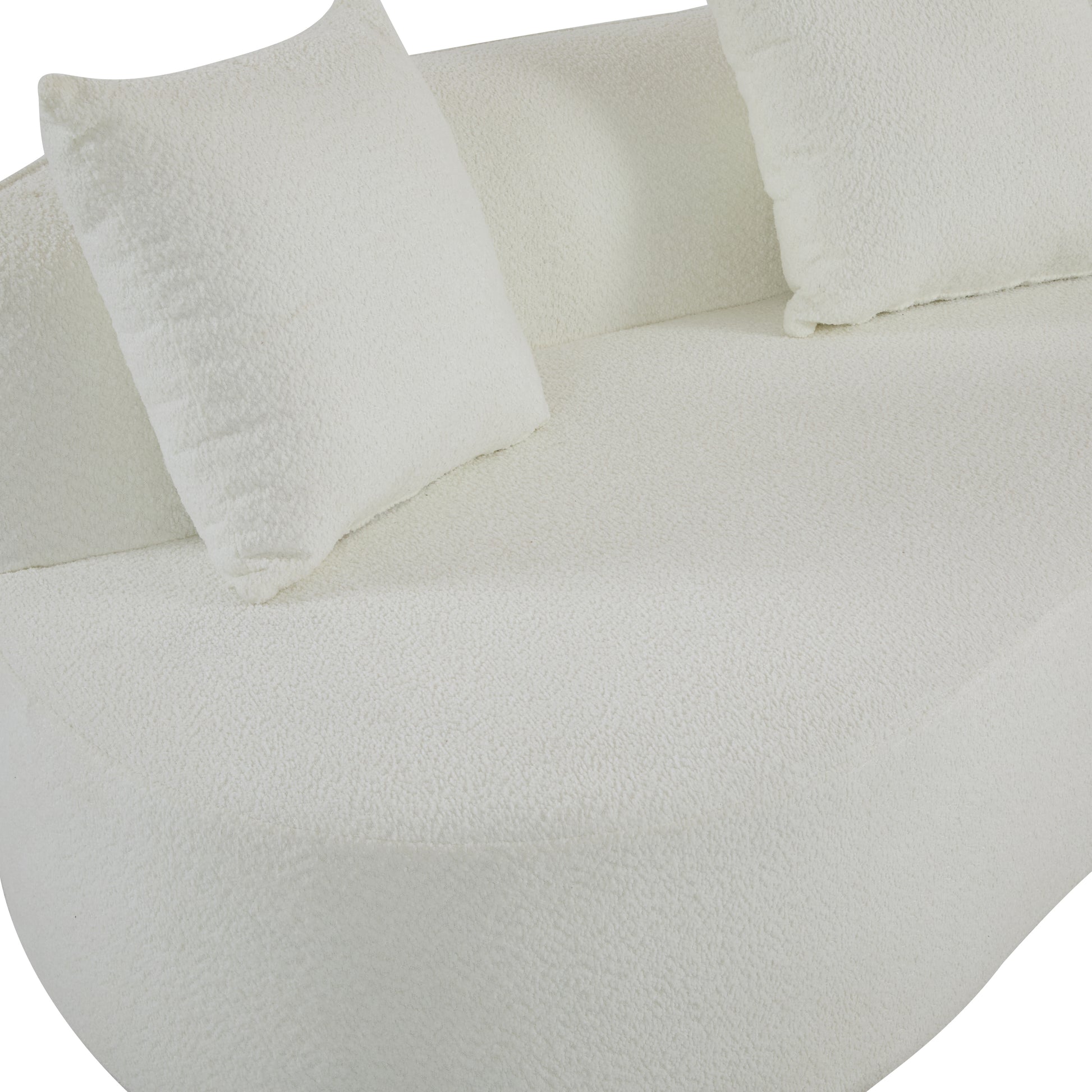126"Curved Sectional Sofa (Beige-D28 Full Foam) image 11