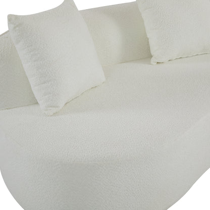 126"Curved Sectional Sofa (Beige-D28 Full Foam) image 11