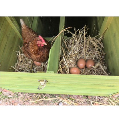 70" Automatic Chicken Coop with Solar-Powered Door, Weatherproof Design, Ventilated, with 2 Nesting Boxes, Timer & Light Sensor – Outdoor Chicken House with Pull-Out Tray and a remote. image 10
