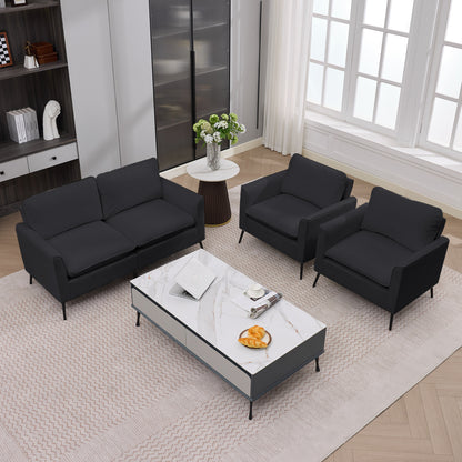 TS Cat paw leather upholstered sofa loveseat,Nordic retro light luxury living room balcony bedroom single casual sofa chair (black) image 5