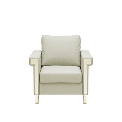 FX-P01CHAIR-CREAM WHITE - Luxurious Velvet Comfort & Style