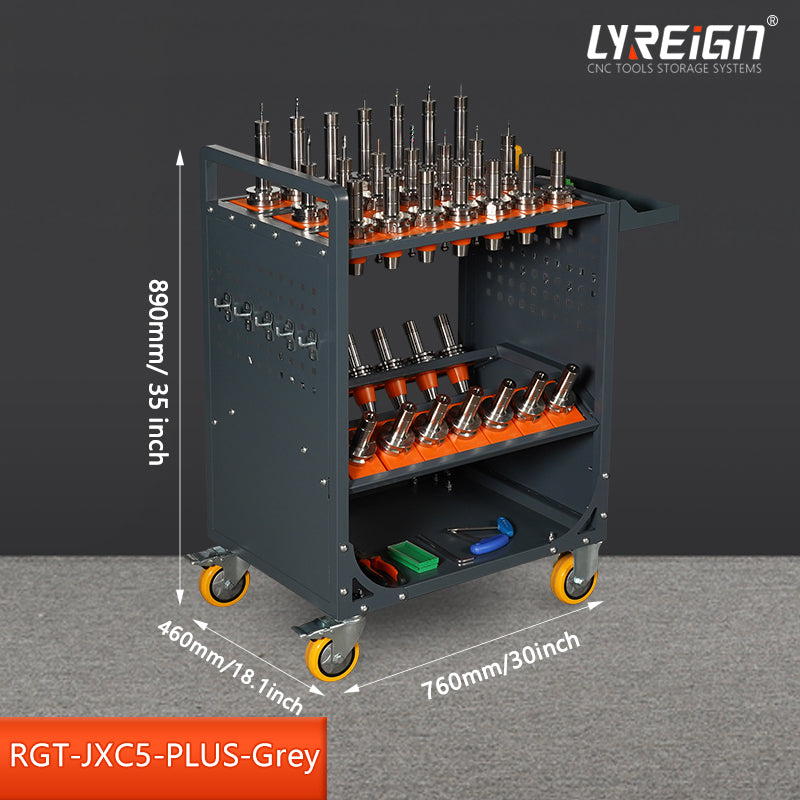 grey Tool Cart CNC Tool Cart CAT40 tool trolley BT40 cnc tool holder cart CNC machine tool service cart (CAT40 35 Capacity) image 7