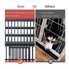 Heavy Duty Dog Cage with Roof & Window - Durable Pet Crate