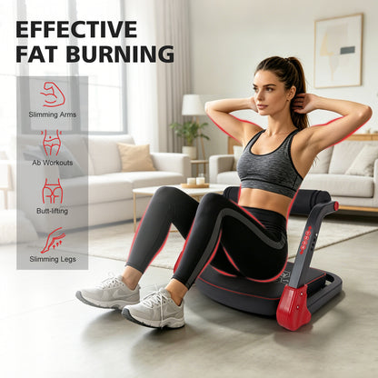 Ab Core Trainer Abdominal Machine for Home Gym with Resistance Bands Red image 6