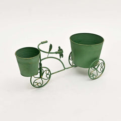 Decorative Green Patina Flower Pot Holder-16.5x7x7.5"