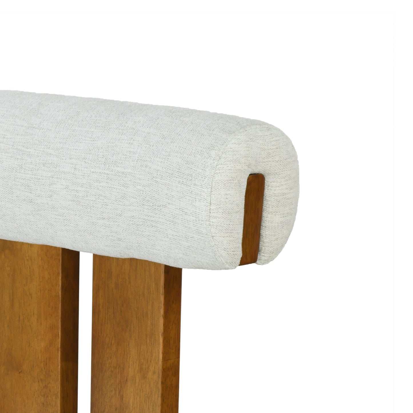 Renee Indoor Wooden Upholstered Barstool, Walnut Finished and Ivory Upholstery, Set of 2 image 11