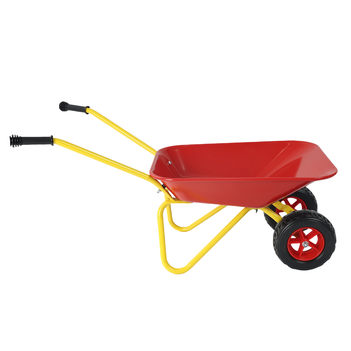 Children's metal trolley, Load-bearing capacity: 33LBS,children's heavy vehicle, metal structure two-wheeled trolley, steel pallet, can be used in gardens, loading leaves, soil, sand, etc. (red) image 5