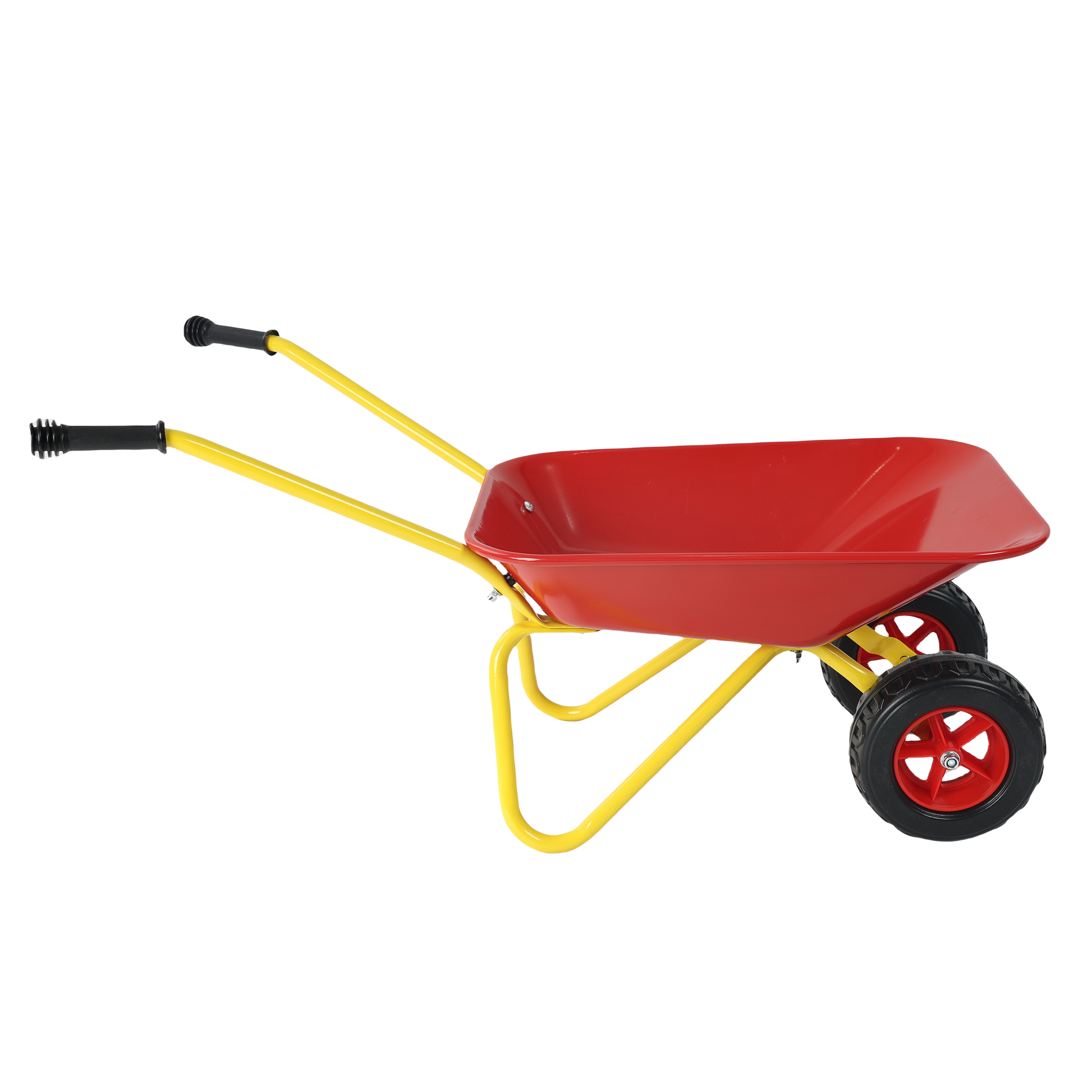 Children's metal trolley, Load-bearing capacity: 33LBS,children's heavy vehicle, metal structure two-wheeled trolley, steel pallet, can be used in gardens, loading leaves, soil, sand, etc. (red) image 5