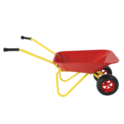Children's metal trolley, Load-bearing capacity: 33LBS,children's heavy vehicle, metal structure two-wheeled trolley, steel pallet, can be used in gardens, loading leaves, soil, sand, etc. (red) image 5
