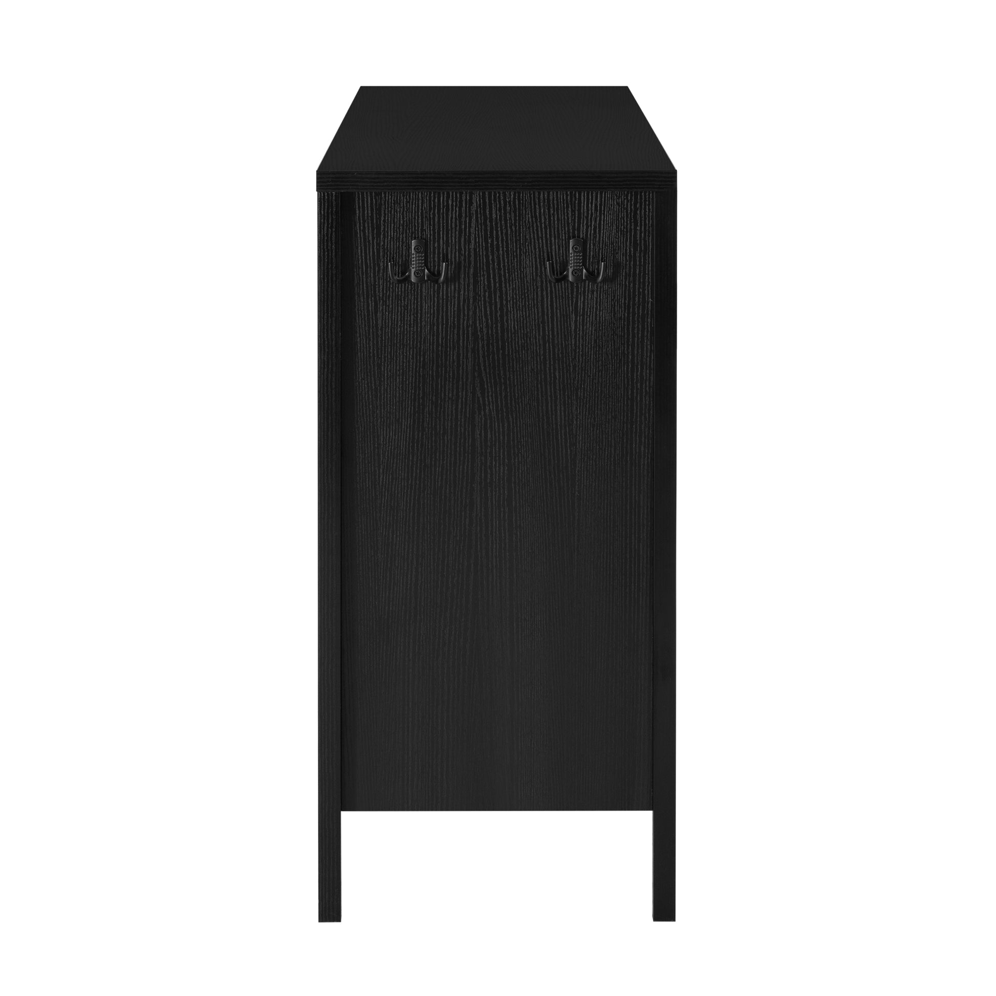 U_STYLE 55.1''Storage Sideboard with 4-Doors,Multi Functional Buffet with Open Shelf and 2-Tiers Adjustable Shelves,Modern Cabinet with Double Hooks,Suitable for Living Room, Hallway, Dining,Office. image 7