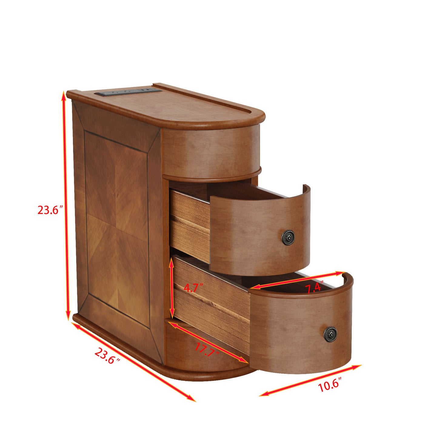 End Table with Charging Station,Sofa Side Table with Drawers, No Assembly Required(Expect Arrival Date 2025/4/16) image 10