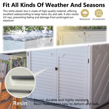 Rust Proof Resin Garden Equipment Storage - Weatherproof, Spacious, UV Resistant Material, Non-Partitioned image 5