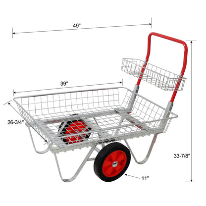 Garden Centre Trolley Heavy Duty Garden Utility Cart with Wheels, Rolling Storage Trolley for Outdoor Patio Yard Lawn and Gardening Tools image 11