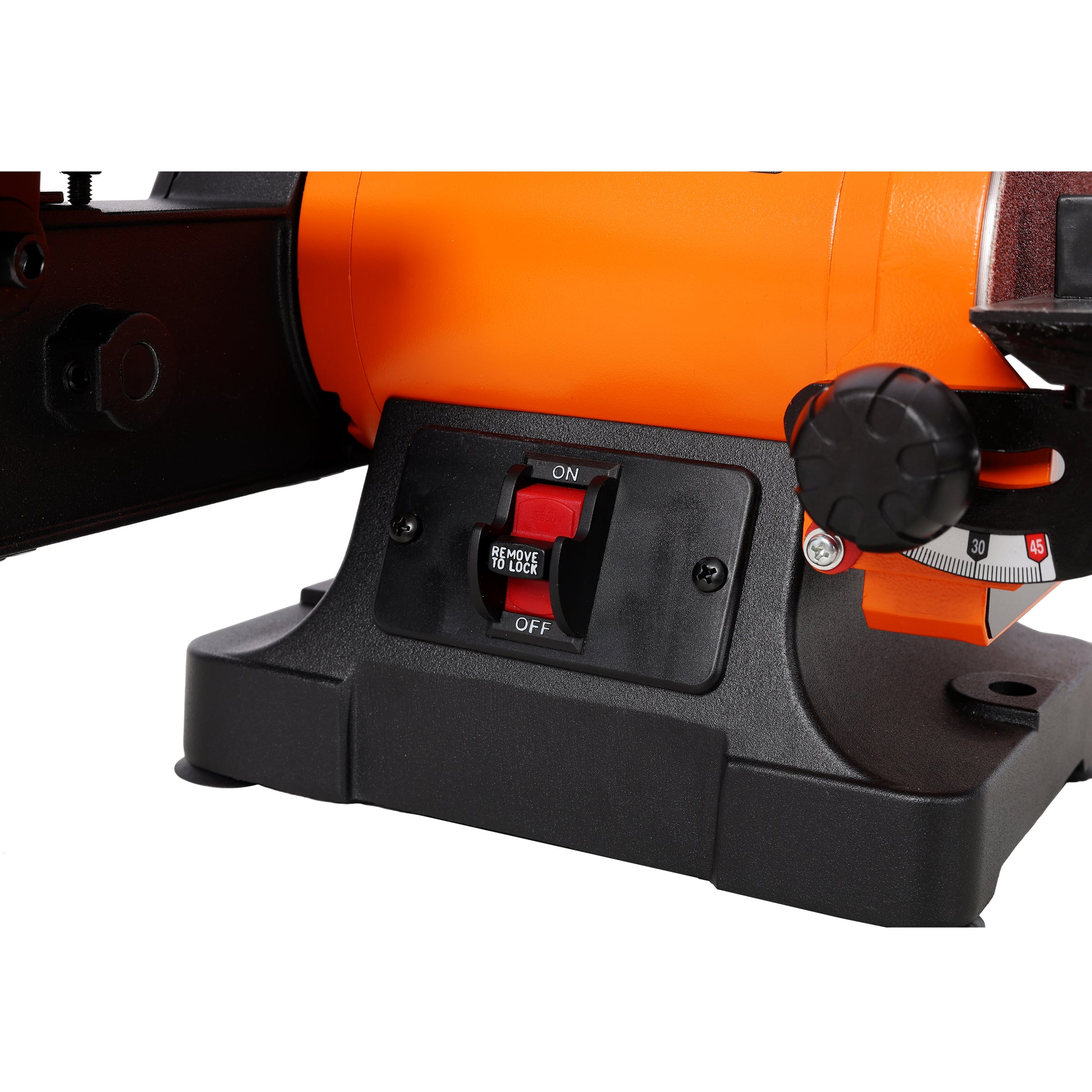 1x30 Inch Bench Belt Sander with 5 Inch Disc with Wrench Storage and Easy Belt Cover Off,Benchtop Belt Disc Sander image 8